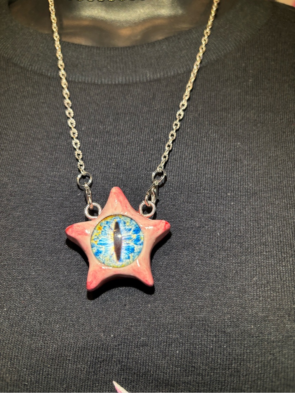 Handmade eyeball necklace